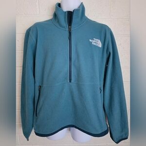 Mens The North Face Blue Half-Zip Fleece Size L.